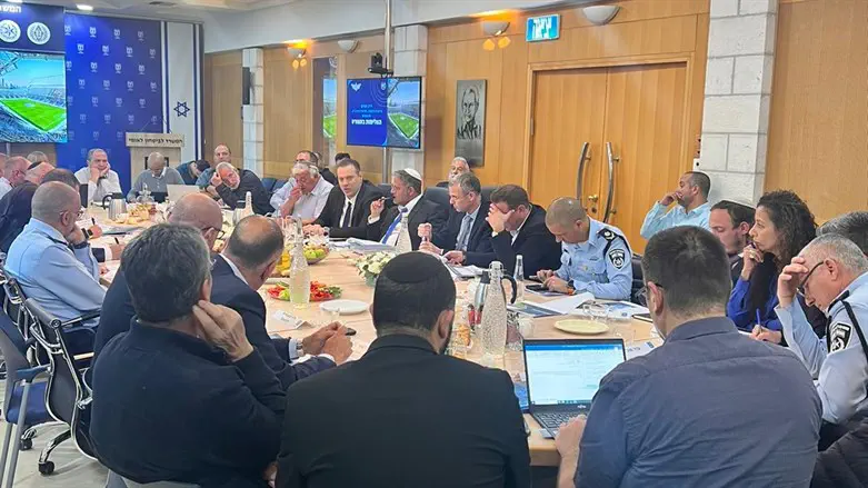 הדיון אמש במשרד לביטחון לאומי