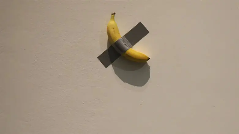 Banana artwork by Italian artist