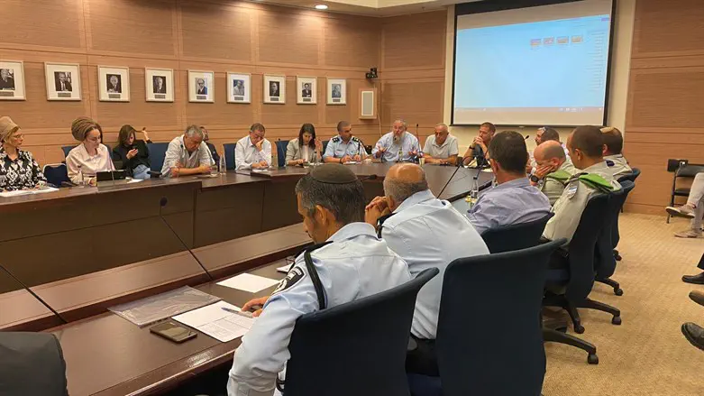 Yesha Council leaders at the Knesset