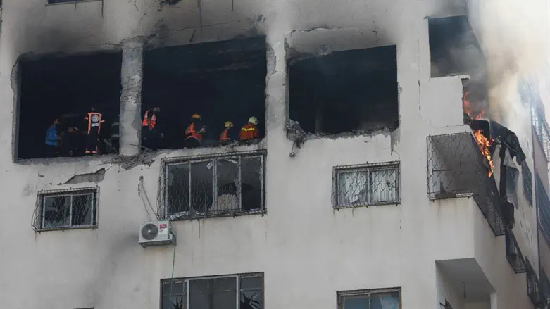 דירה שהופצצה בעזה