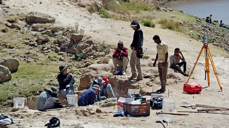 The dig site in Ethiopia