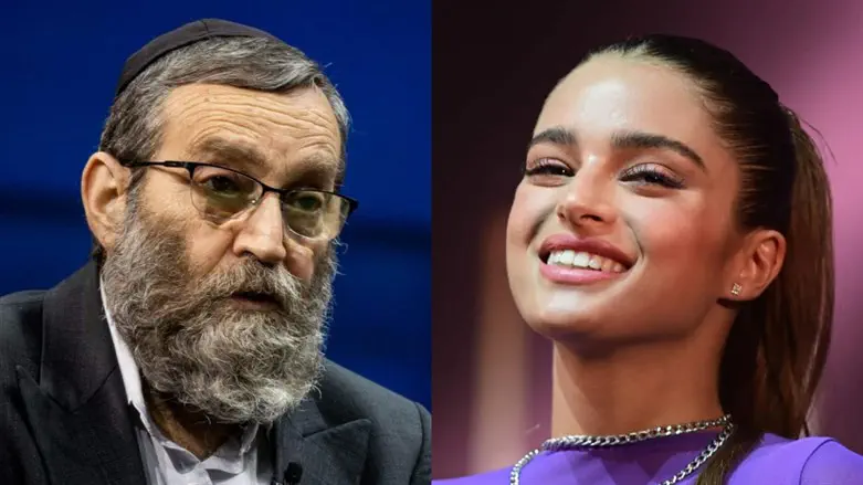 Moshe Gafni (L) and Noa Kirel (R)