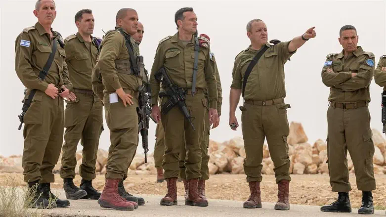 IDF Chief of Staff Herzi Halevi at the Egyptian border