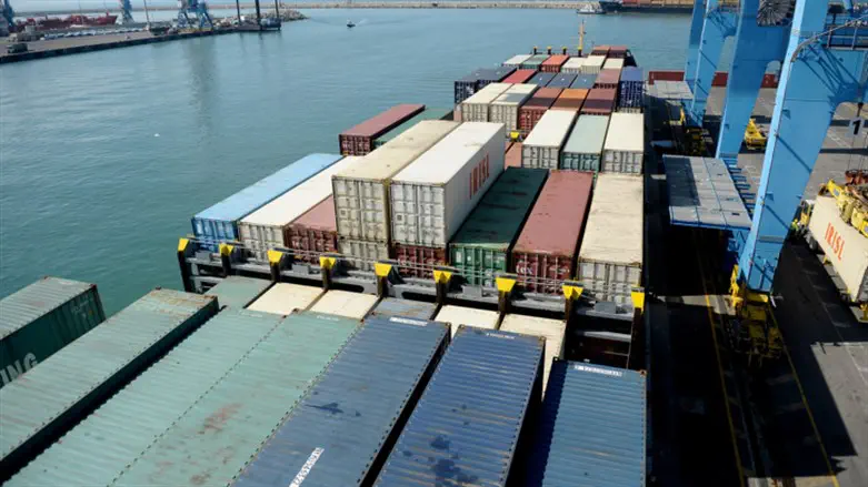 Exports at Israeli port