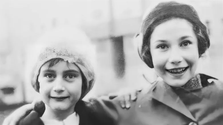 Hannah Pick-Goslar, on right, is seen with her friend Anne Frank in an undated i