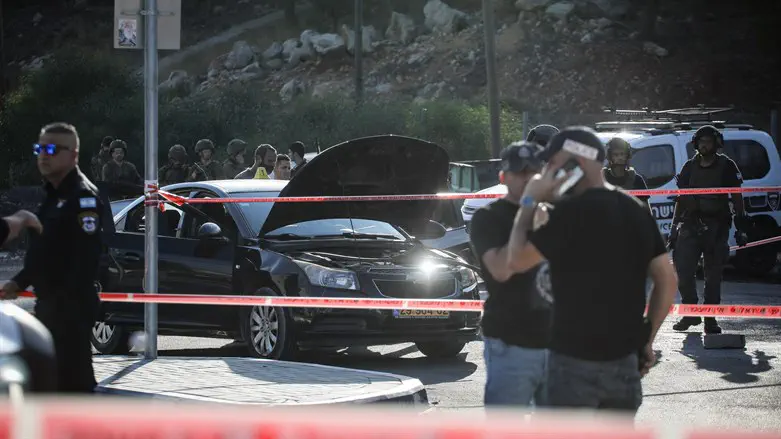 Scene of the attack that left four Israelis dead