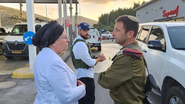 Minister Strock at scene of Eli attack