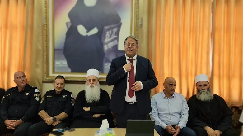 בן גביר עם בכירי העדה הדרוזית