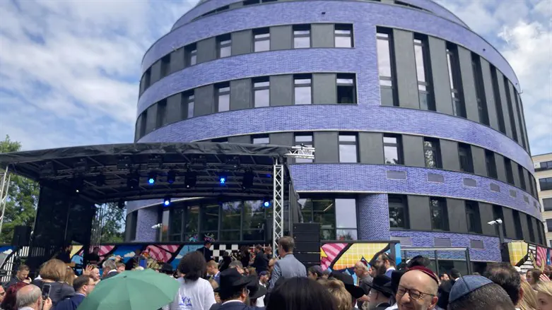 The Pears Jewish Campus in Berlin is seen at its inauguration ceremony, June 25,