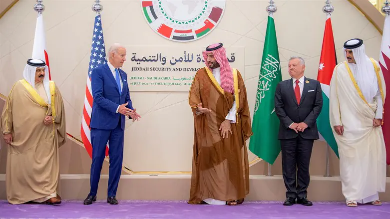 Biden with Saudi Crown Prince Mohammed bin Salman