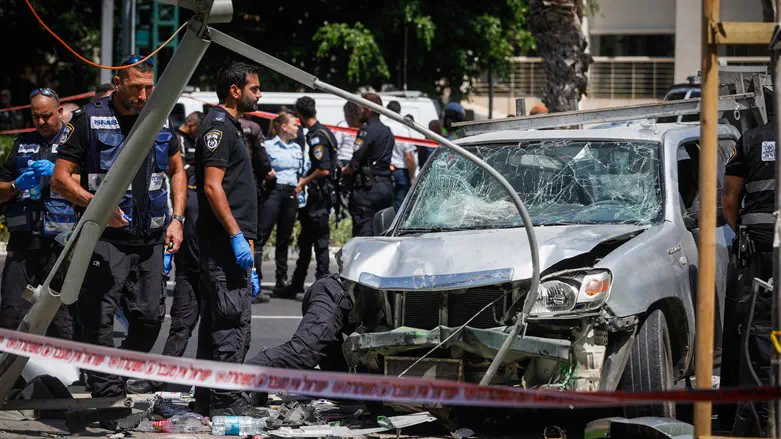 Scene of the attack in Tel Aviv