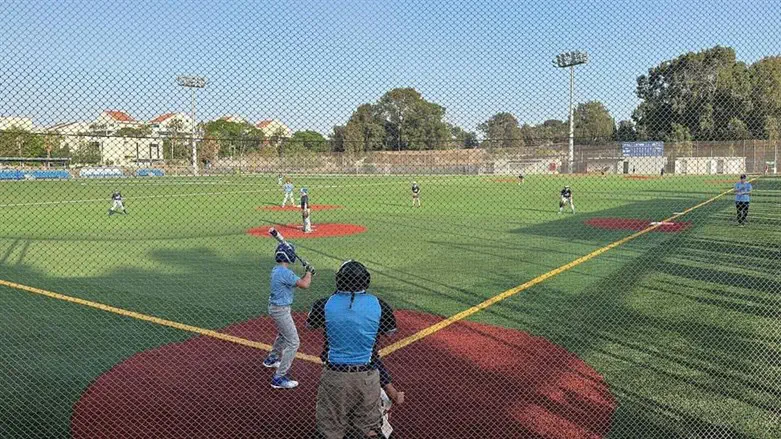 The team on the basebal diamond