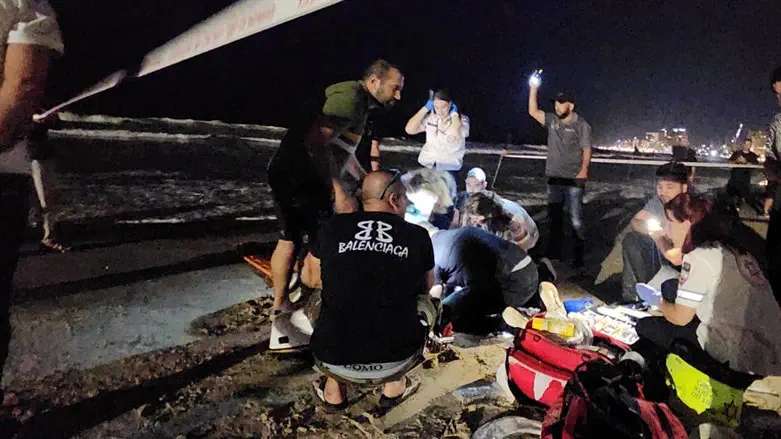 זירת הטביעה בתל אביב