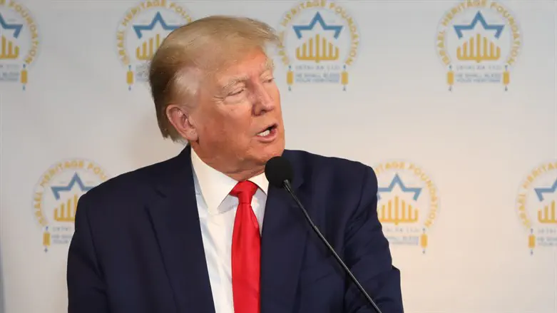 Trump speaking at IHF event