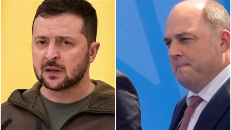 שר ההגנה ואלס ונשיא אוקראינה זלנסקי