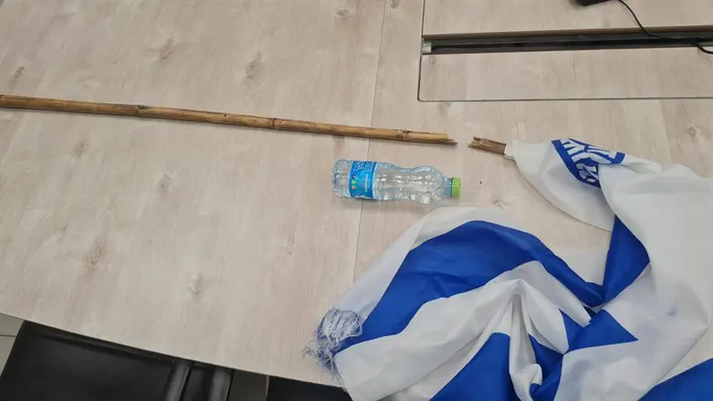 The flagpole involved in the incident 