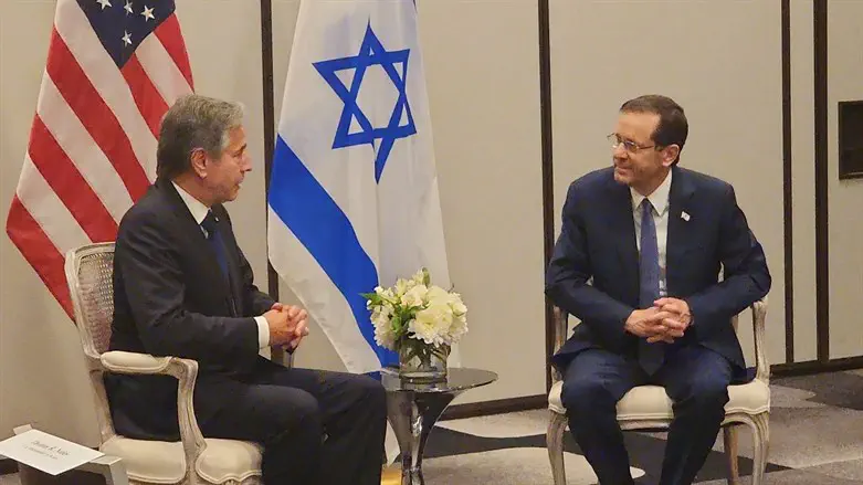 Herzog meets Secretary of State Antony Blinken