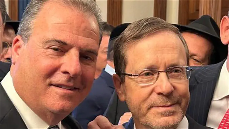 Bobby Rechnitz and President Herzog immediately after the speech