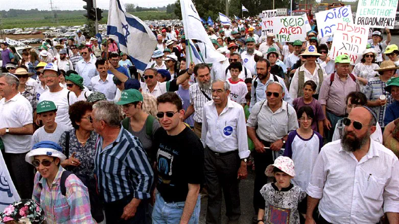 ההפגנות נגד הסכמי אוסלו