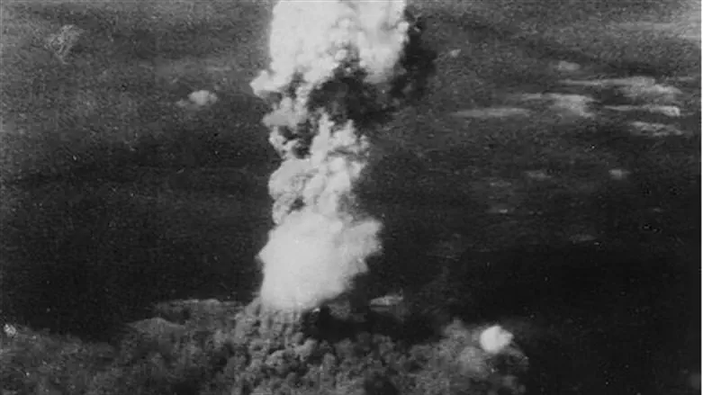 Smoke billows from Hiroshima after atomic bombing