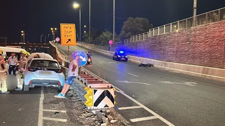 scene of the accident near Kibbutz Galuyot
