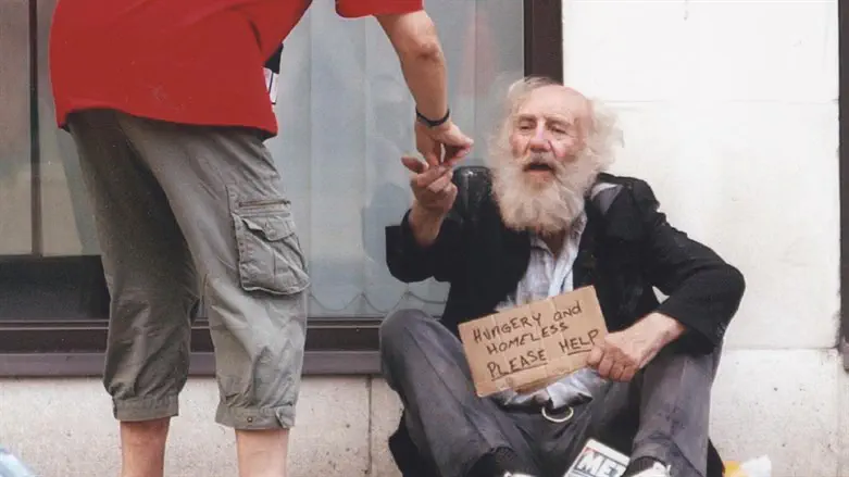 Walter acting as beggar