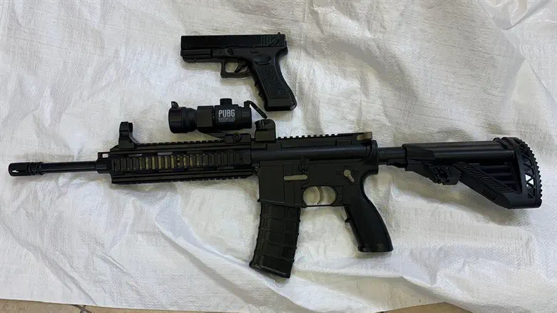 The confiscated weapons