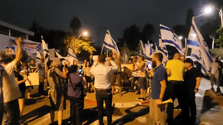 Демонстранты у дома Эстер Хают