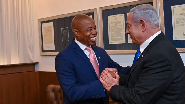 Eric Adams and Benjamin Netanyahu