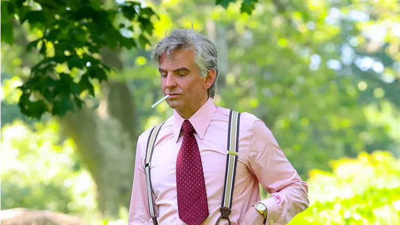 Bradley Cooper as Leonard Bernstein on the set of "Maestro" in New York City
