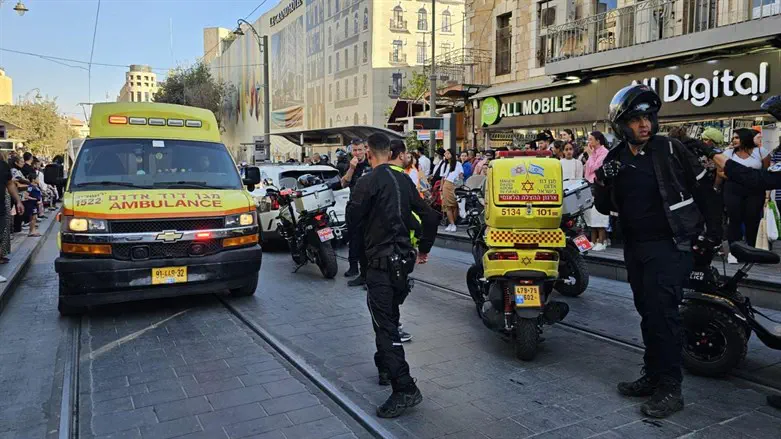 scene of the accident in Jerusalem