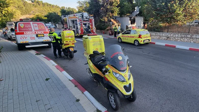 На месте пожара в Цфате