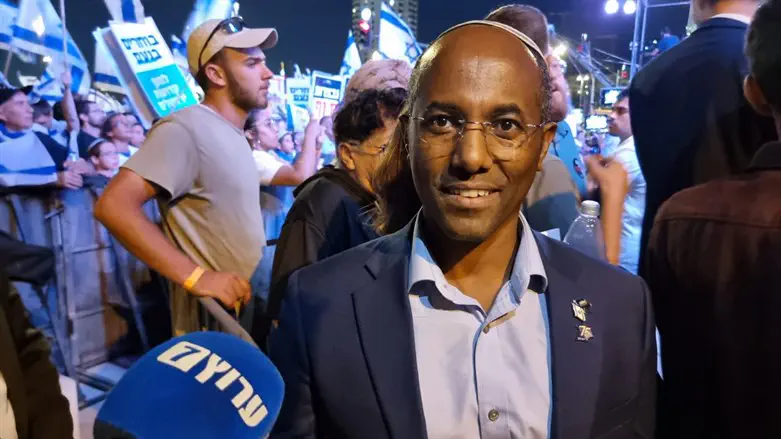 Моше Соломон на "Митинге свободы" в Иерусалиме