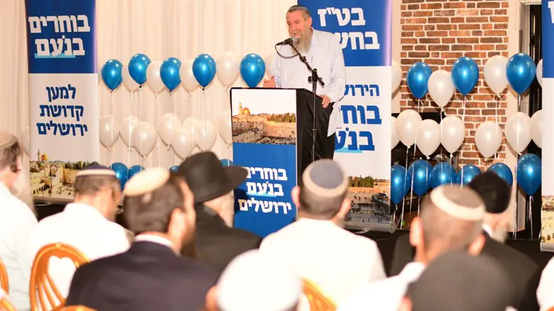 אבי מעוז בהשקת הקמפיין בירושלים