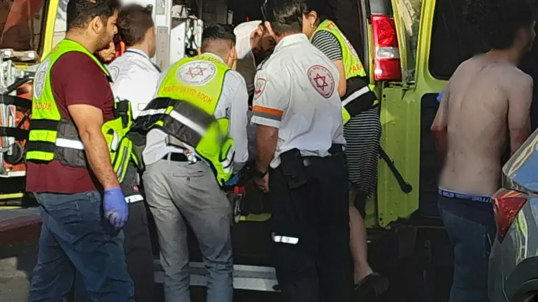 At the scene of the stabbing