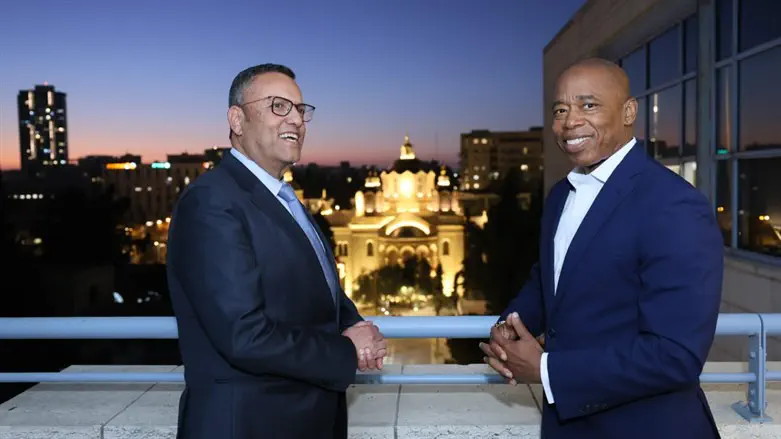 Mayors Adams and Lion