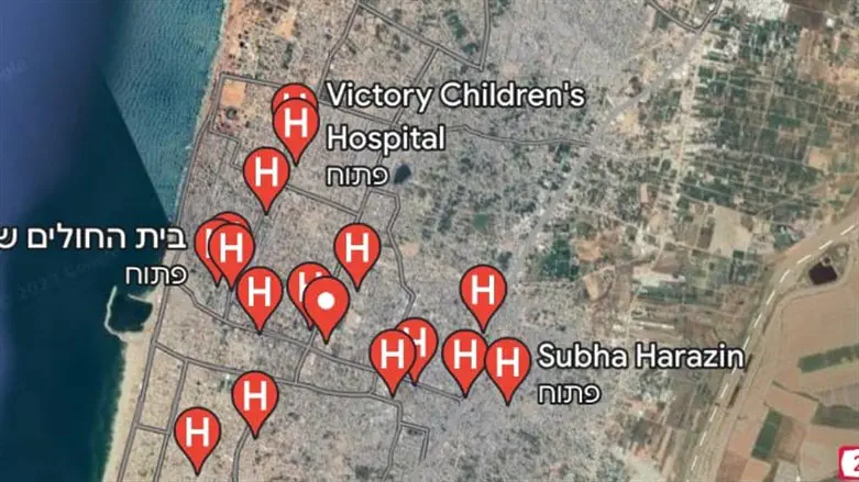 כמה בתי חולים בשטח קטן כל כך