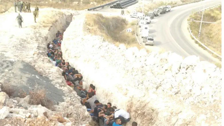 Arresting illegals, archive