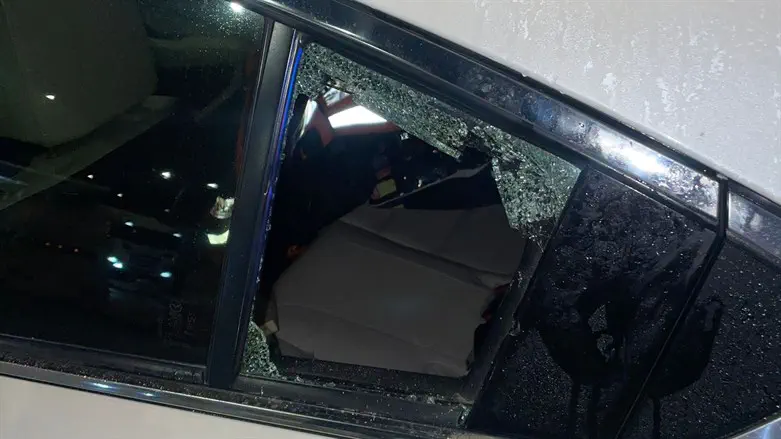 The stolen vehicle driven by the terrorist