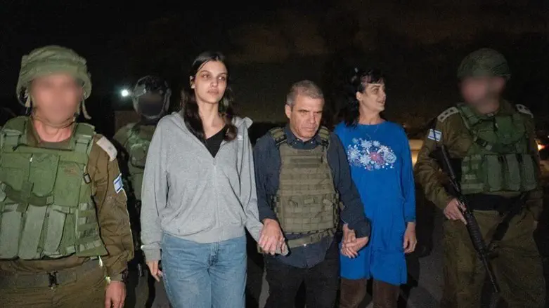 The hostages being released 