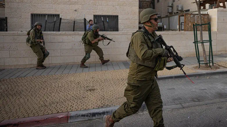 File footage: Soldiers in action during Swords of Iron