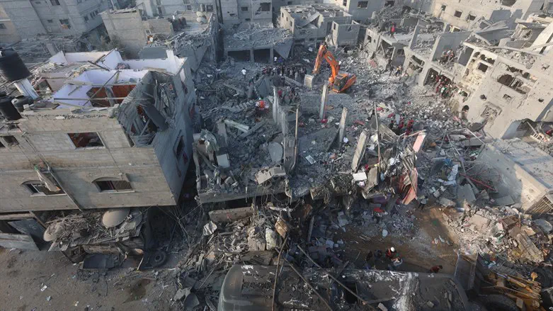 Destroyed buildings in Gaza