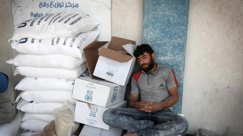 UNRWA supplies at the Rafah Crossing (archive)