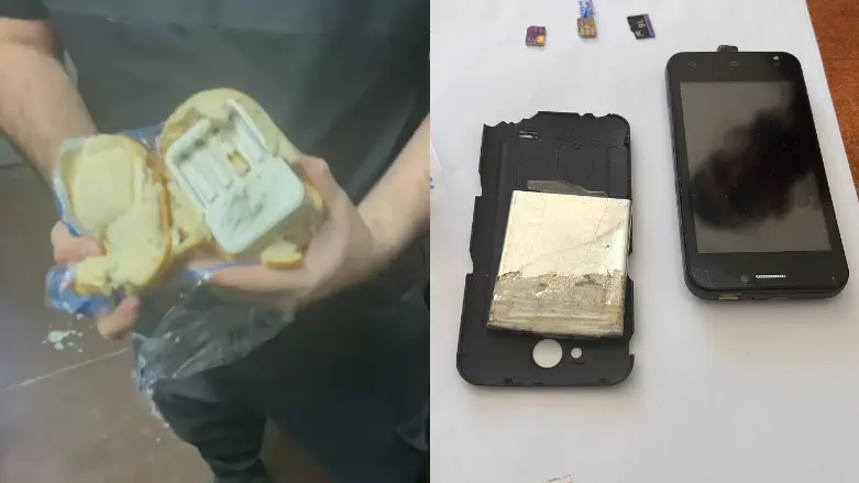 חלק מהפריטים שנתפסו על ידי שב"ס