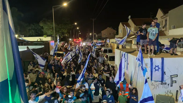 הצעדה שערכה המכינה