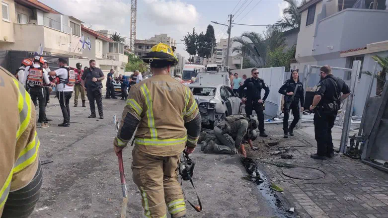 Не месте прилёта ракеты в Ашкелоне
