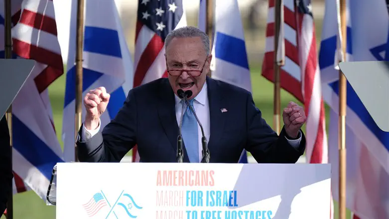Chuck Schumer at a rally