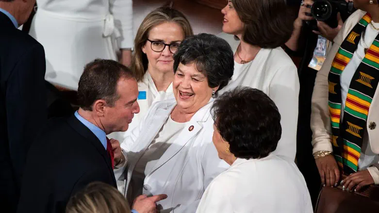 L-R: Reps. Adam Schiff, Madeleine Dean, Lois Frankel, and Nita Lowey, in February 2020.