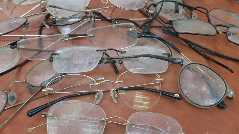 glasses from Meron victims