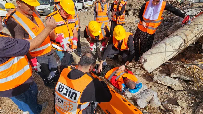 During the MCI drill in Kafr Qassem